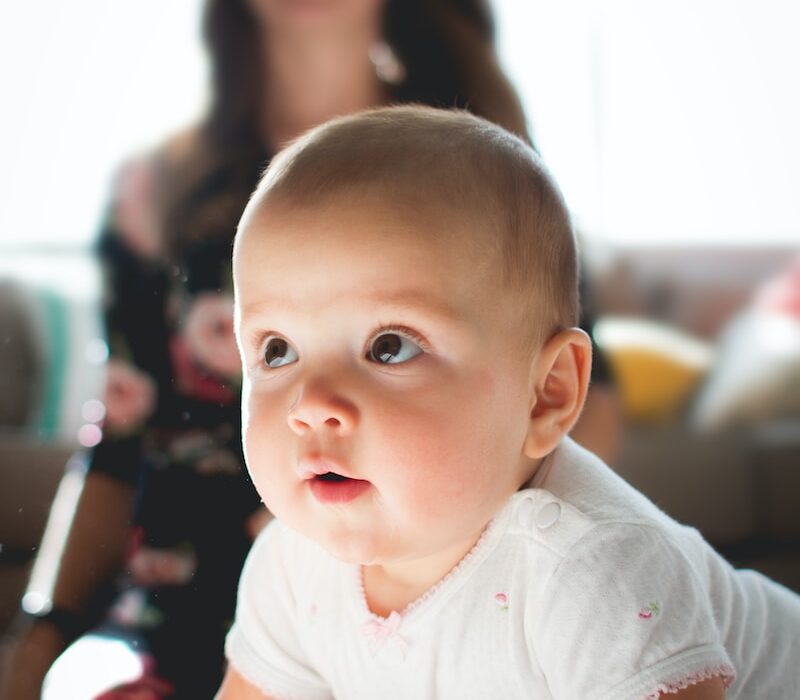 crawling baby on floor